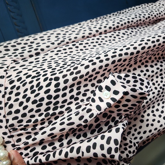JCrew Print Pink Panther Blouse in XXL - Picture 4 of 5